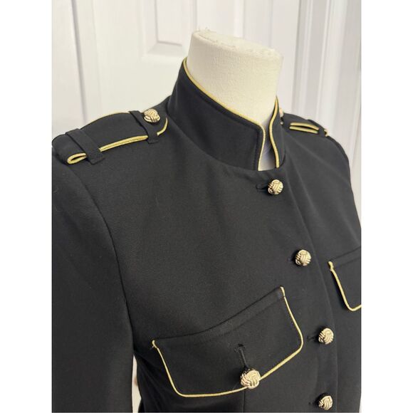 Express Womens Black Long Sleeve Button Front Military Style Jacket Size XS - Picture 3 of 7
